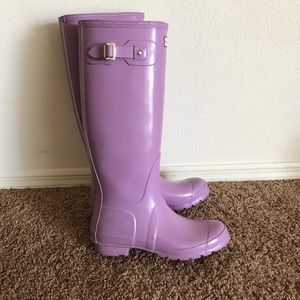 Lavender Hunter rain boots